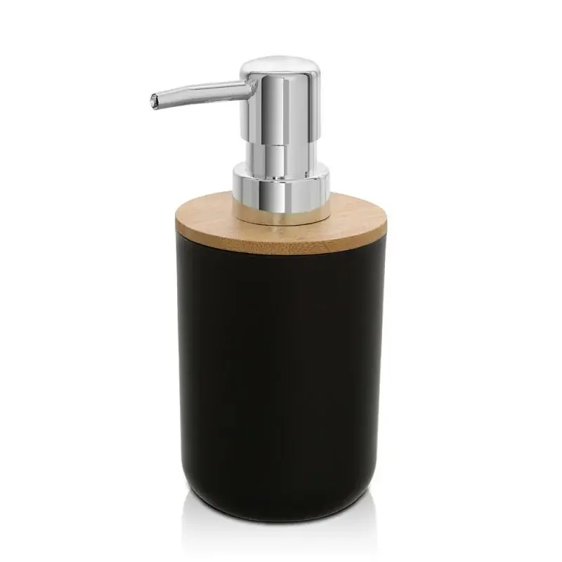 Super Prezzo Dispenser sapone da appoggio nero in abs e bambù Surf