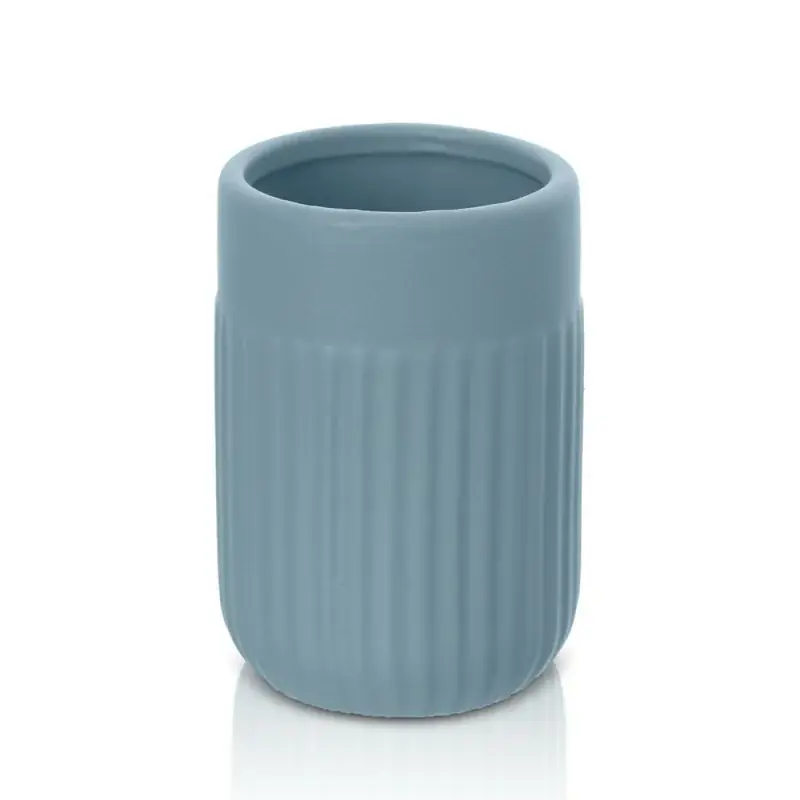 Compra Adesso Portaspazzolini da appoggio turchese cobalto in ceramica Cup