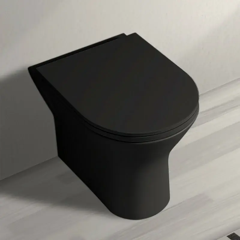 Wc filo muro nero opaco rimless in ceramica serie Feeling Pagamento Sicuro