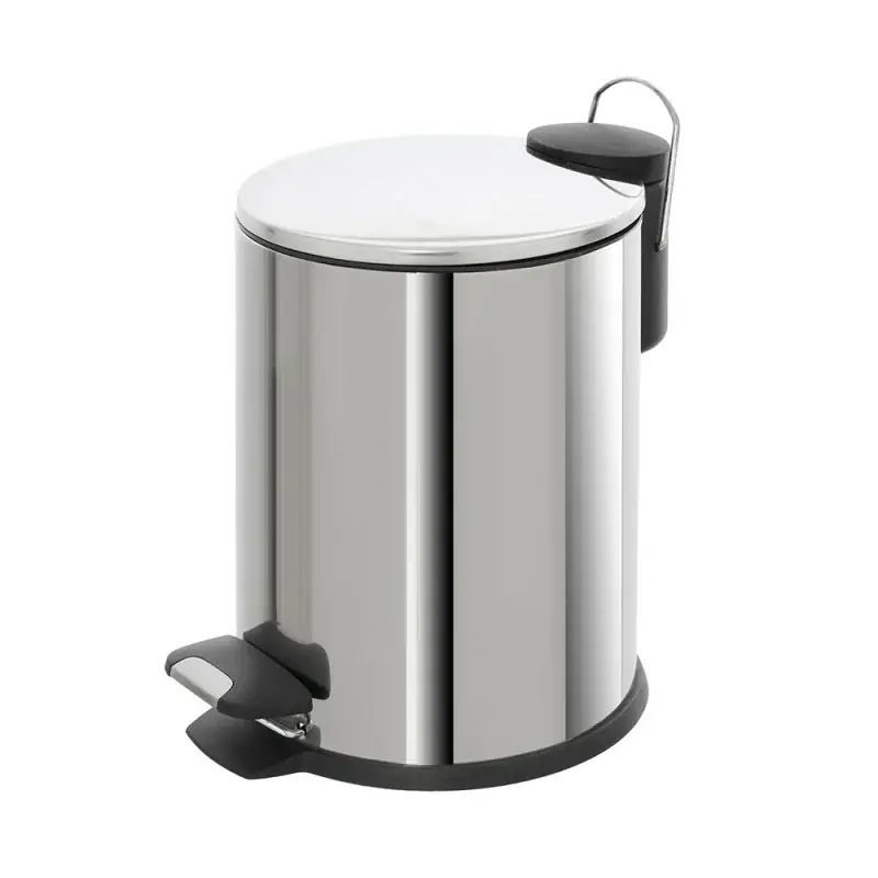 Solo Oggi Pattumiera bagno in acciaio cromato con pedale e coperchio slim 3 lt