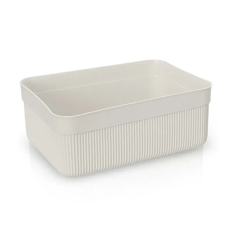 Popolare Vassoio porta oggetti da appoggio beige in plastica Ring