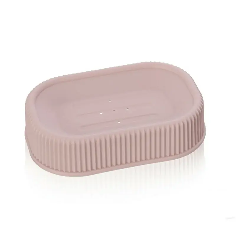 Esclusivo Porta sapone da appoggio rosa in plastica Ring