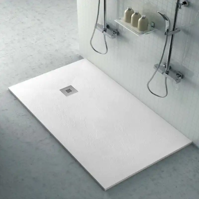 Ultime Pezzi Piatto doccia 70x200 in marmoresina Karen bianco effetto pietra