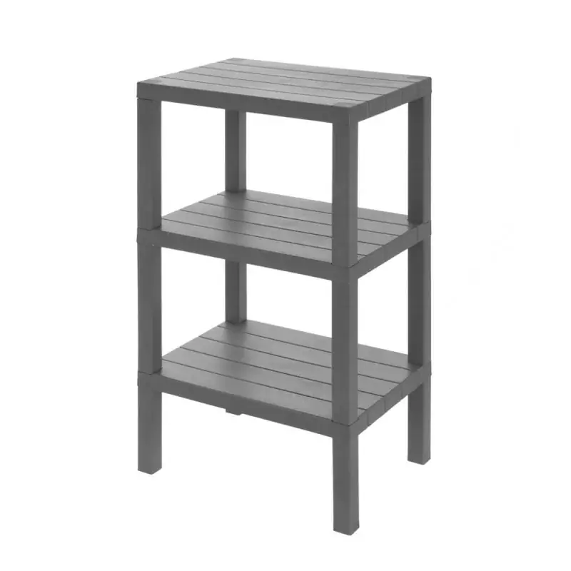 Ultima Occasione Scaffale bagno 3 ripiani grigio effetto legno in kit montaggio Buzz