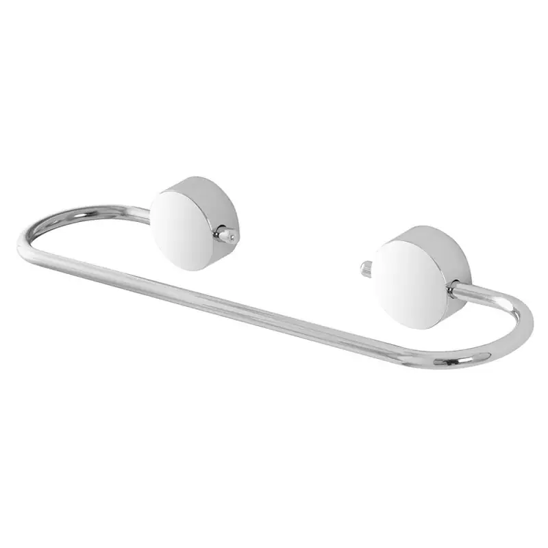 Promozione Esclusiva Porta salviette a muro 30 cm in acciaio cromo doppio fissaggio Plaza