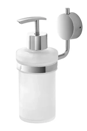 Occasione Dispenser sapone a muro acciaio cromo e vetro doppio fissaggio Plaza