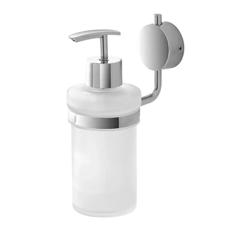 Occasione Dispenser sapone a muro acciaio cromo e vetro doppio fissaggio Plaza