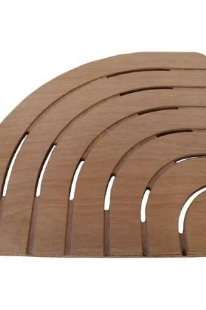 Spedizione Espresso Pedana antiscivolo angolare 61x61 cm in legno marino ideale per piatto 80