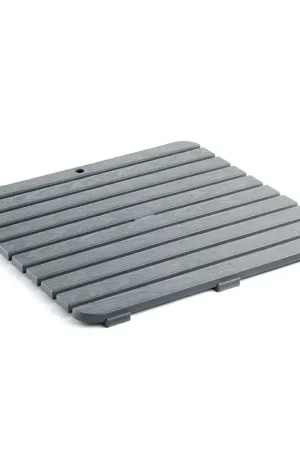 Pedana antiscivolo per doccia 55x55 cm in polipropilene con finitura grigia Ultima Occasione