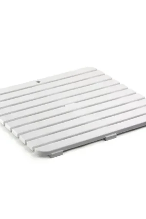 Prezzo Di Fabbrica Pedana antiscivolo per doccia 55x55 cm in polipropilene con finitura bianca