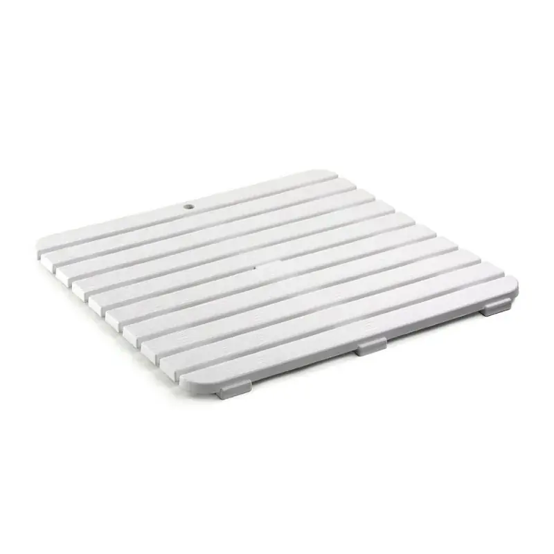 Prezzo Di Fabbrica Pedana antiscivolo per doccia 55x55 cm in polipropilene con finitura bianca