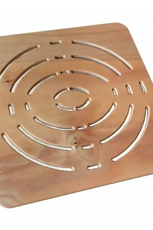 Pedana doccia Legno Okumè 60x60 design moderno ideale per piatto doccia 80x80 Pagamento Sicuro