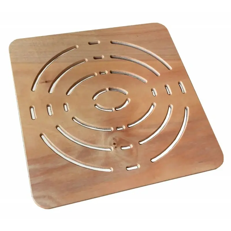 Pedana doccia Legno Okumè 60x60 design moderno ideale per piatto doccia 80x80 Pagamento Sicuro