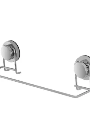 Porta asciugamani a muro da 35 cm in acciaio cromo con ventosa Dinamik Promozione