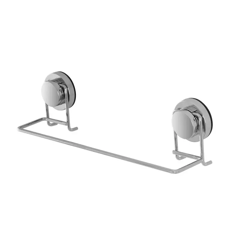 Porta asciugamani a muro da 35 cm in acciaio cromo con ventosa Dinamik Promozione