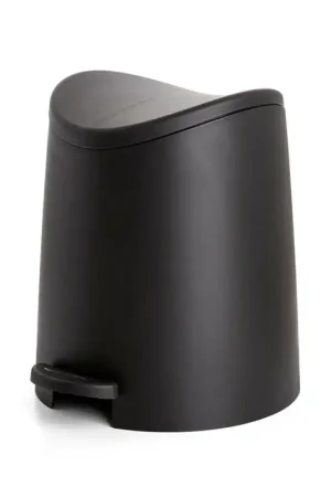 Subito Disponibile Pattumiera da Bagno Nero con Pedale e Coperchio Cestino Gettacarte di Design
