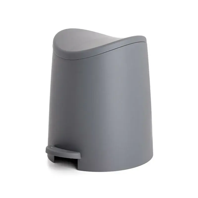 Pattumiera con Pedale e Coperchio Grigio Antracite in Plastica Quantità Limitata