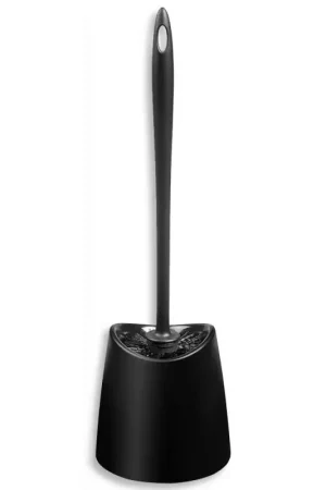 Portascopino wc da appoggio nero in abs con setole nere Nuovo Arrivo