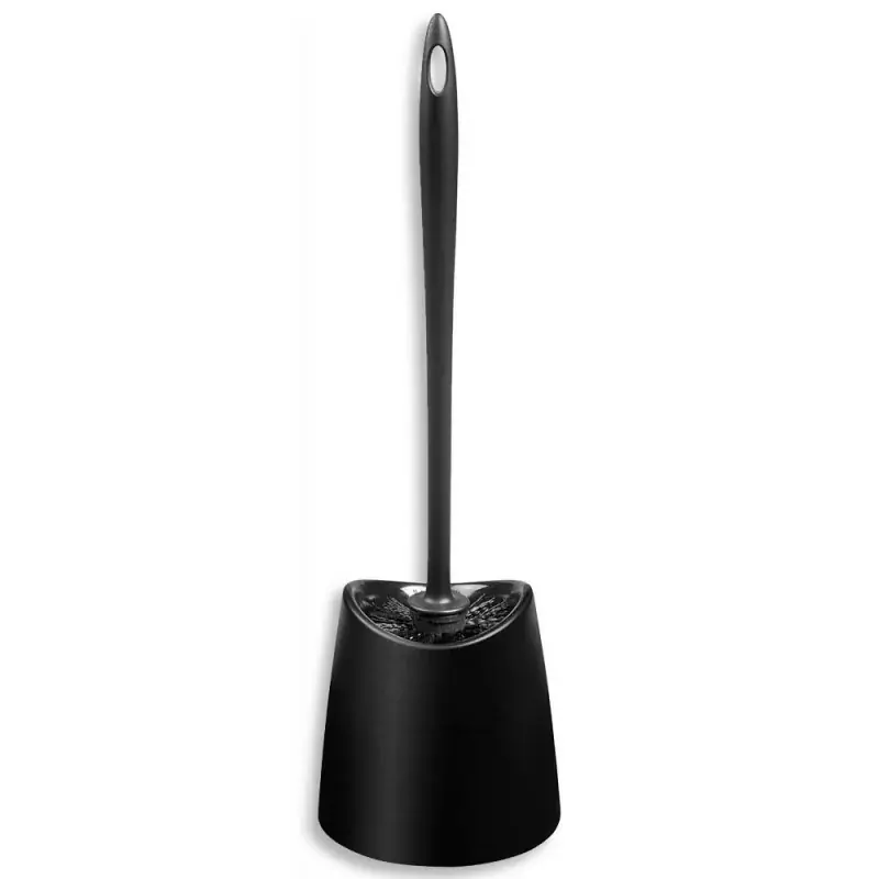 Portascopino wc da appoggio nero in abs con setole nere Nuovo Arrivo