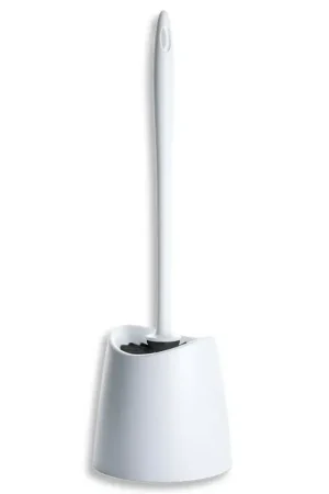 Popolare Portascopino wc da appoggio bianco in abs con setole nere