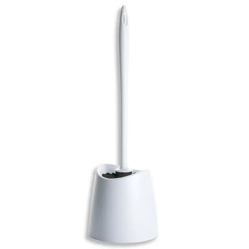 Popolare Portascopino wc da appoggio bianco in abs con setole nere