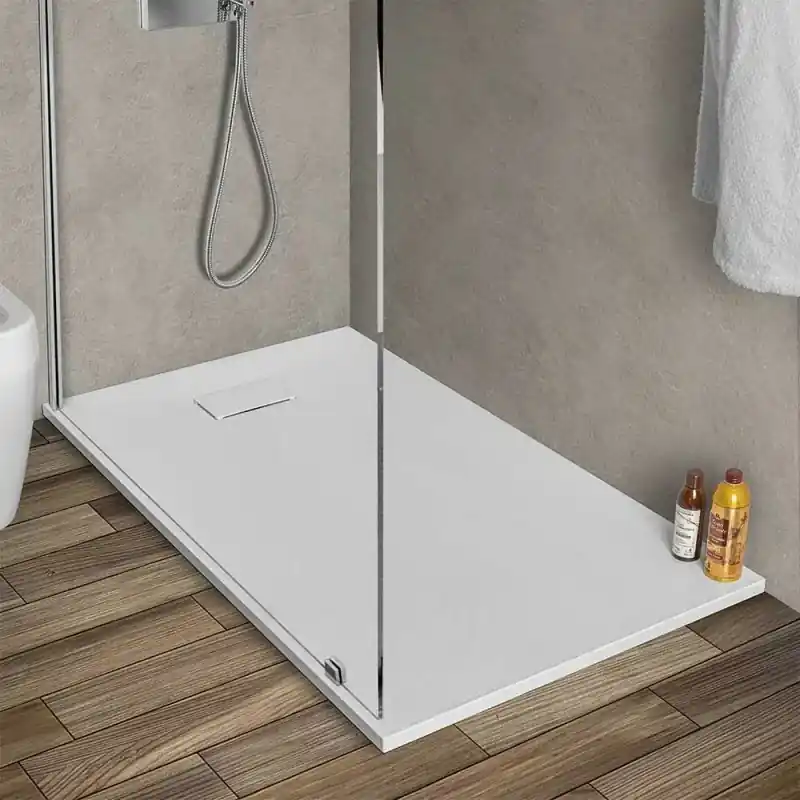 Prezzo Conveniente Piatto doccia 70x120 su misura serie Agorà in resina bianco pietra