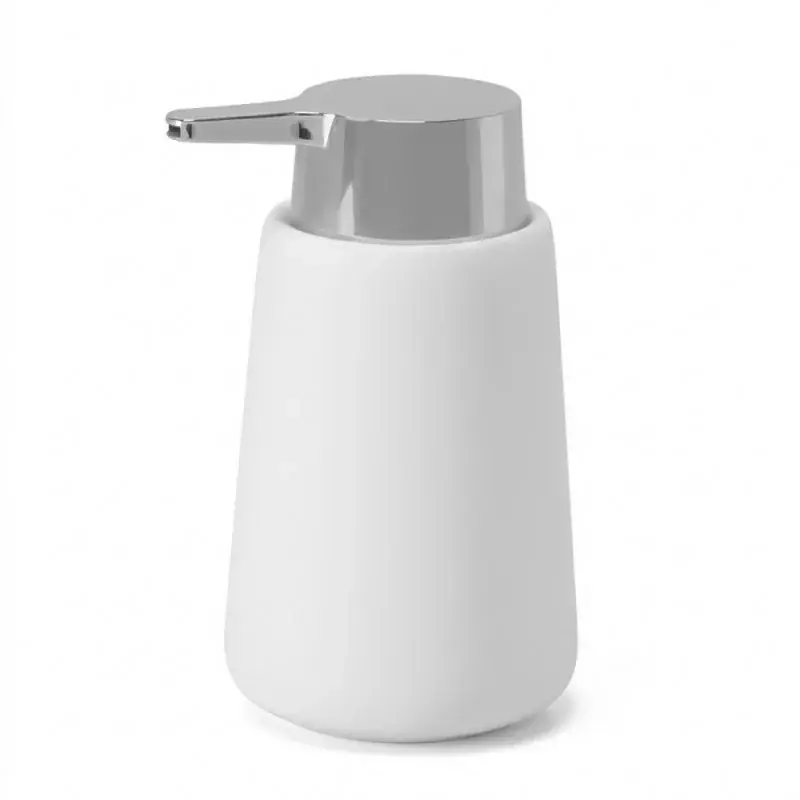 Prezzo Basso Dispenser sapone bianco e cromo in ceramica antibatterica Sidney