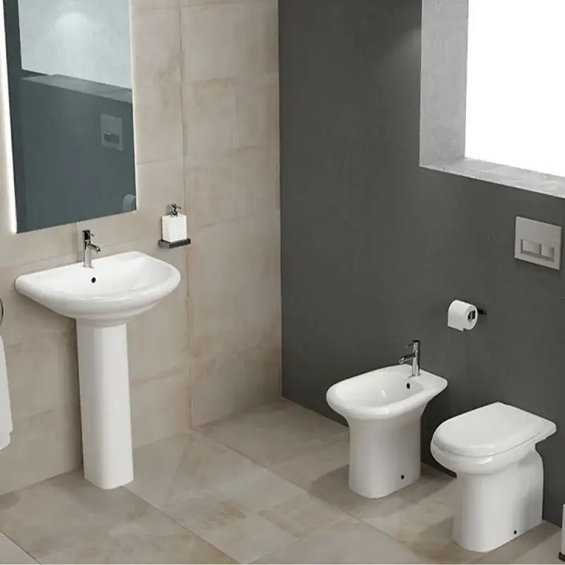Set di sanitari completi di lavabo serie Orient con sedile incluso Affare