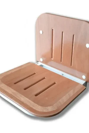 Sedile doccia a muro con seduta richiudibile 30x35 cm in legno massello Compra Oggi Stesso