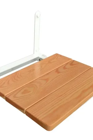 Sedile doccia a muro con seduta pieghevole 35x32 in legno di larice Subito Disponibile
