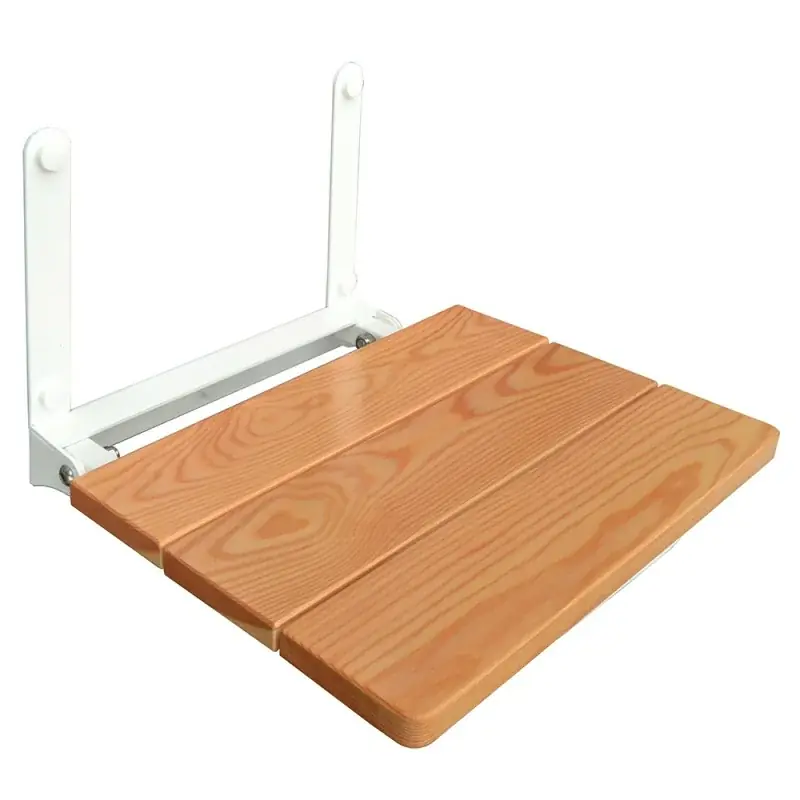 Sedile doccia a muro con seduta pieghevole 35x32 in legno di larice Subito Disponibile