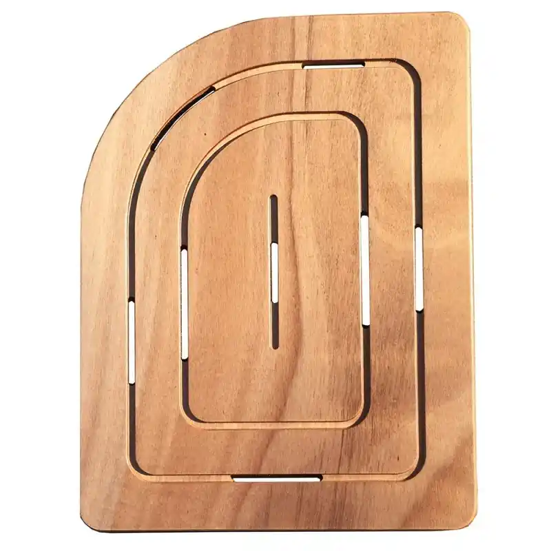 Pedana doccia in legno marino 74 x 55 cm stondato lato sinistro per piatto doccia 70 x 90 Esclusivo