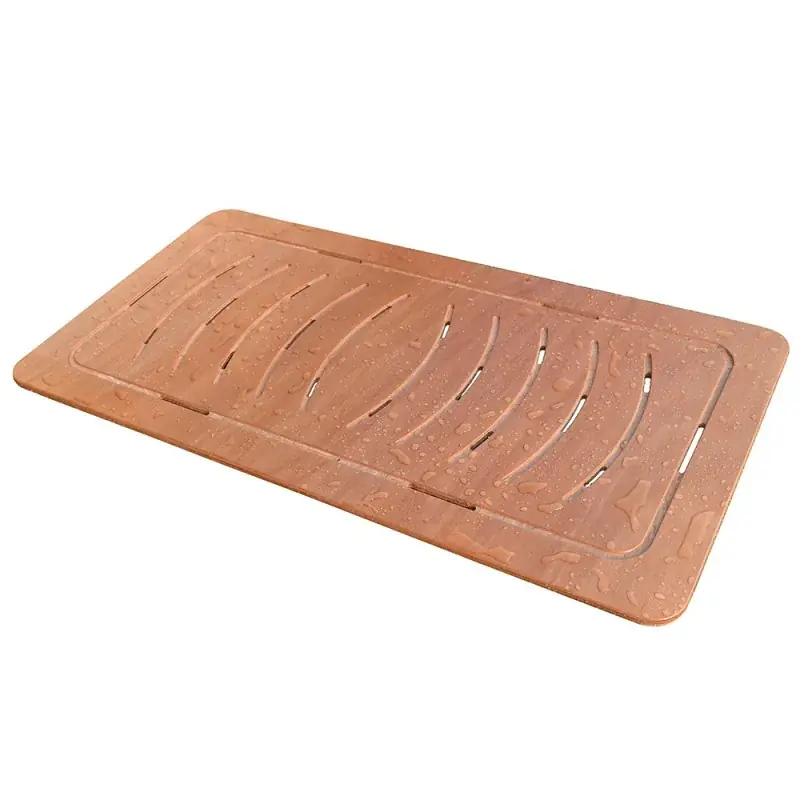 Pedana in legno per doccia 121x62 antiscivolo design slim ideale per piatto doccia 140x80 Popolare