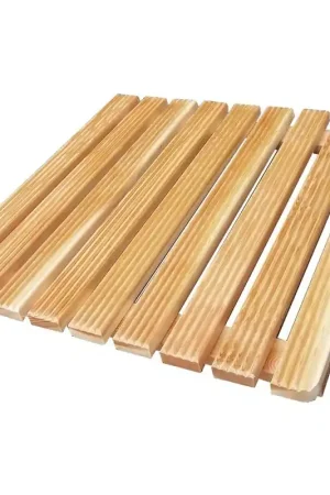 Nuova Collezione Pedana Antiscivolo Quadrata 50 x 50 in Legno Ideale per Piatto Doccia 70 x 70