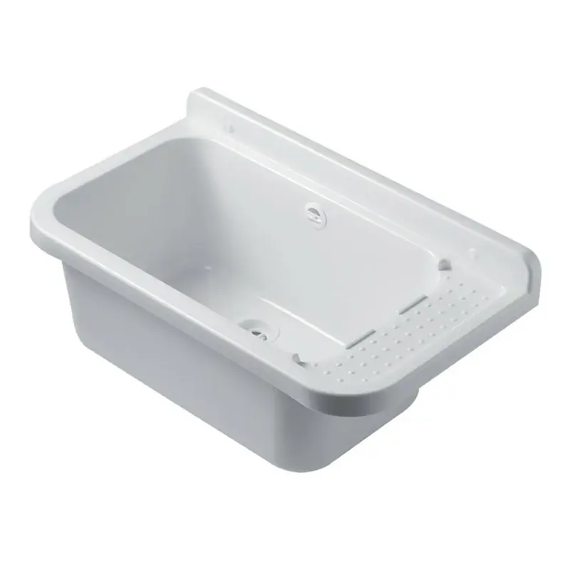 Offerta Speciale Pilozzo da esterno sospeso 60x34 cm in resina bianca con portasapone