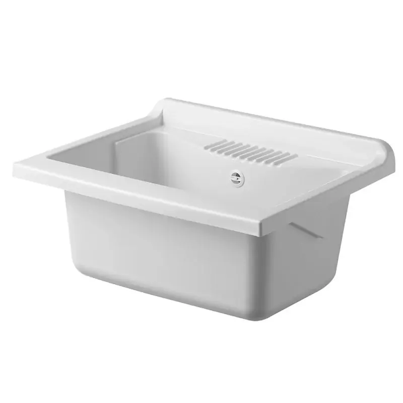Vasca lavatoio 60x50 cm in resina bianca per interni ed esterni Solo Oggi