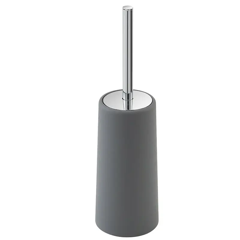 Porta scopino in polipropilene grigio completo di scopino per wc Occasione Imperdibile