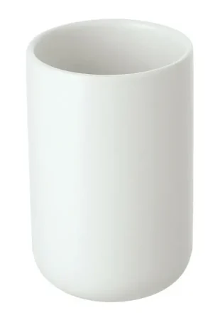 Affare Portaspazzolini Bianco in Ceramica da Appoggio Moderno