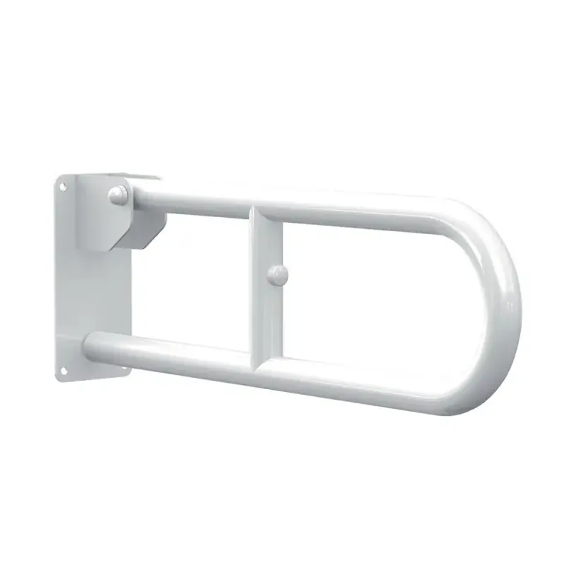 Novità Maniglione di sostegno ribaltabile 80 cm per disabili in acciaio bianco