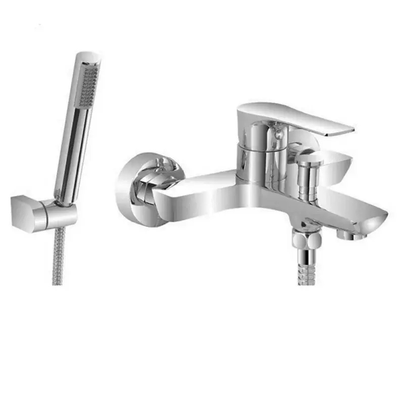 Miscelatore vasca Flat in ottone cromato con kit doccia incluso Prezzo Scontato