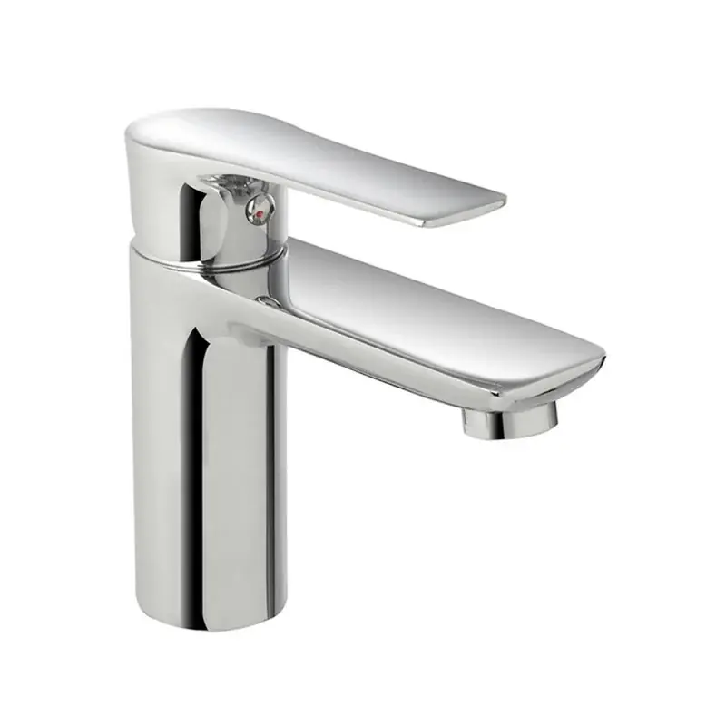 Pagamento Sicuro Miscelatore lavabo Flat in ottone cromato con piletta click clack