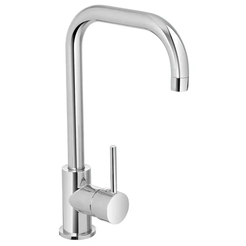 Miscelatore lavello cucina con canna alta orientabile in ottone cromato Miglior Prezzo