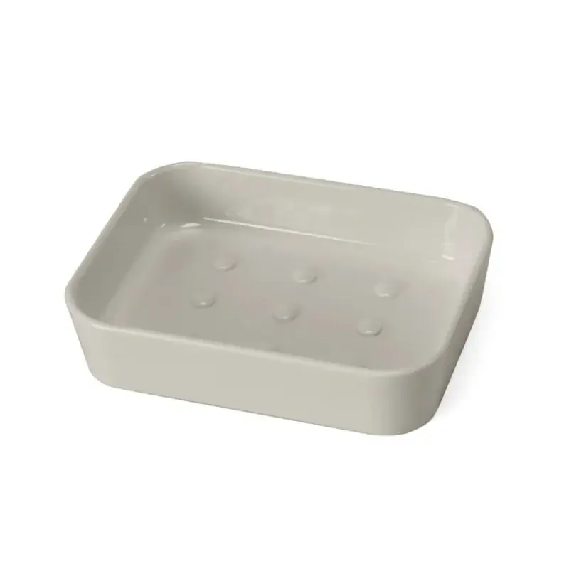 Spedito Oggi Porta sapone bagno beige in plastica Star