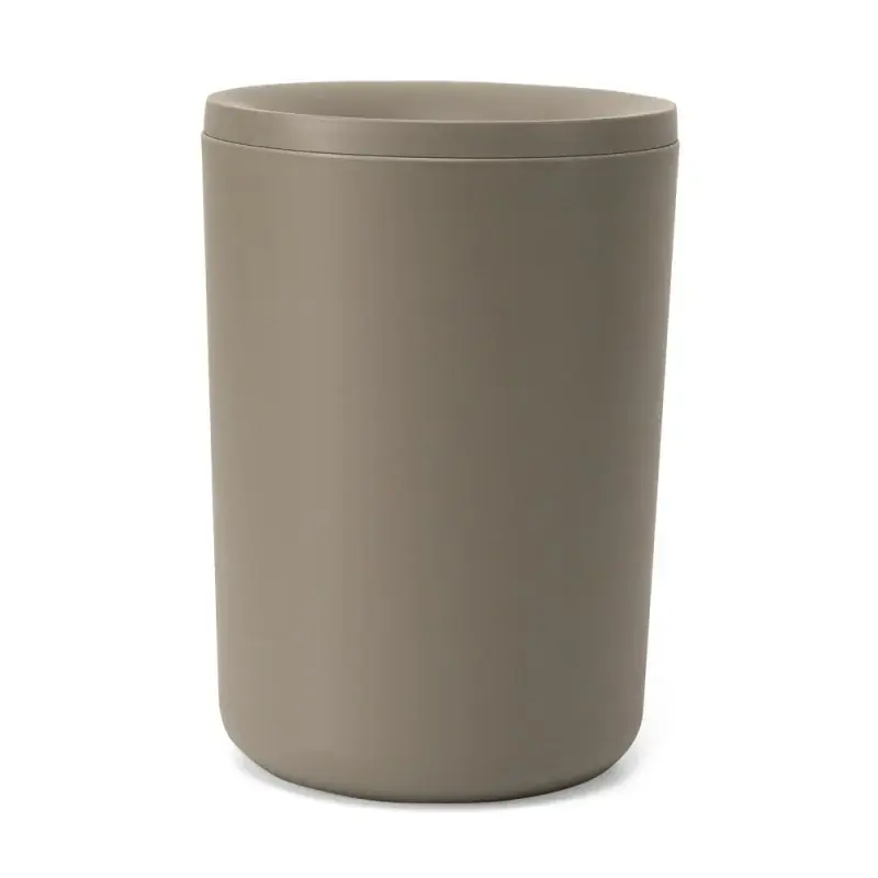 Pagamento Sicuro Pattumiera bagno in plastica tortora design tondo Pop