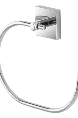 Anello portasalviette da muro in acciaio cromo con doppio fissaggio Easy Compra Online