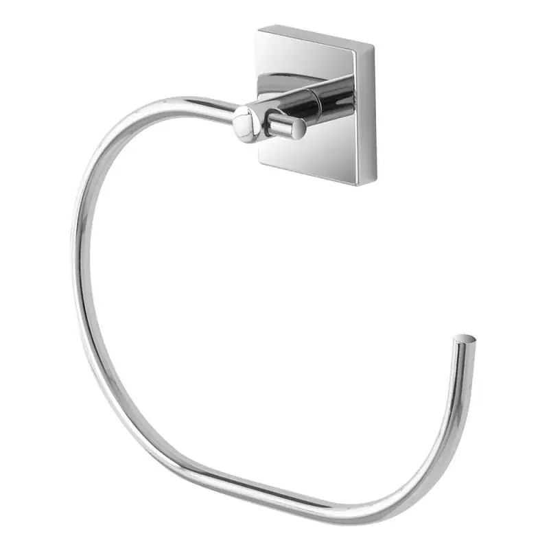 Anello portasalviette da muro in acciaio cromo con doppio fissaggio Easy Compra Online