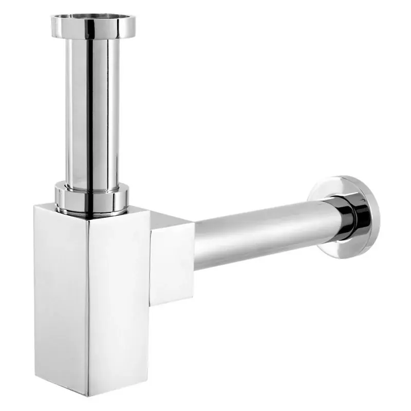 Sifone di scarico quadrato ottone cromato universale regolazione 130/300 mm Acquista Ora