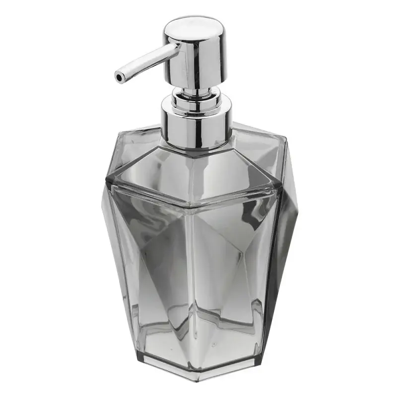 Dispenser Sapone Grigio Trasparente in Plastica ABS Diamante Subito Disponibile
