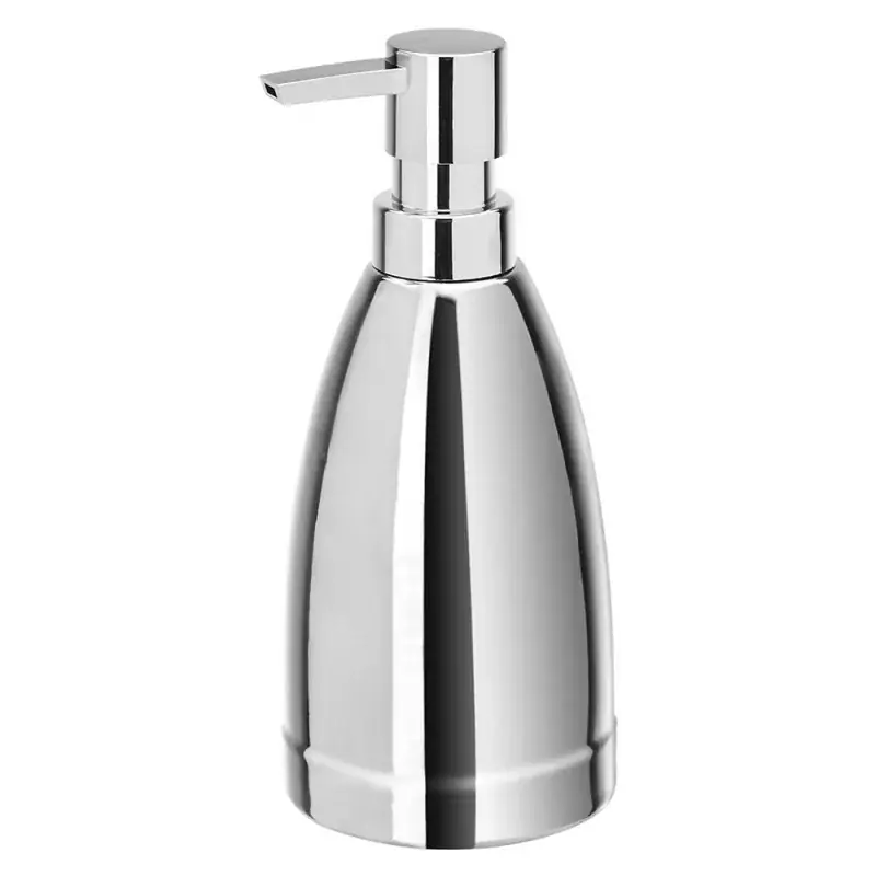 Dispenser Sapone in Ceramica Effetto Cromato da Appoggio Krom Occasione Imperdibile