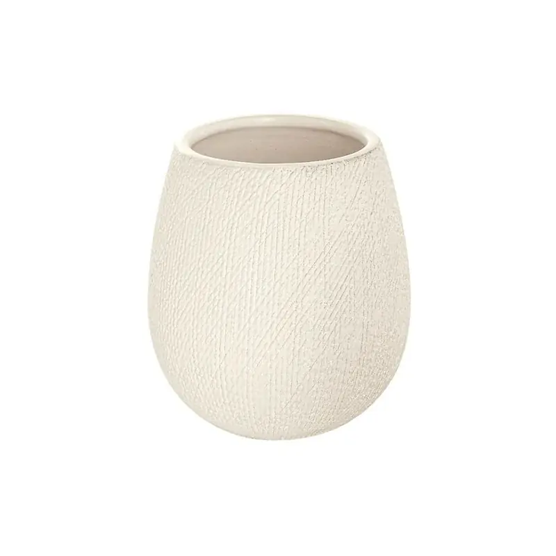 Offerta Limitata Portaspazzolino in Ceramica Bianco da Appoggio con Gusto Etnico Safari